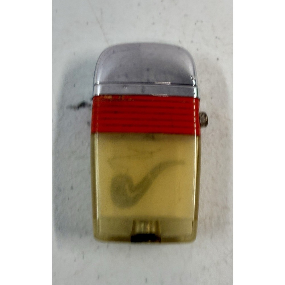 Vintage SCRIPTO VU-Lighter 1960s Red Pipe Untested